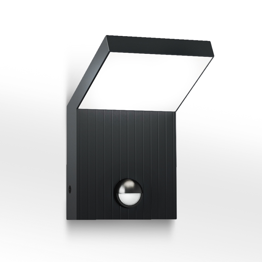 Brilagi - Aplique de pared exterior con sensor RIANO LED/8W/230V antracita IP65