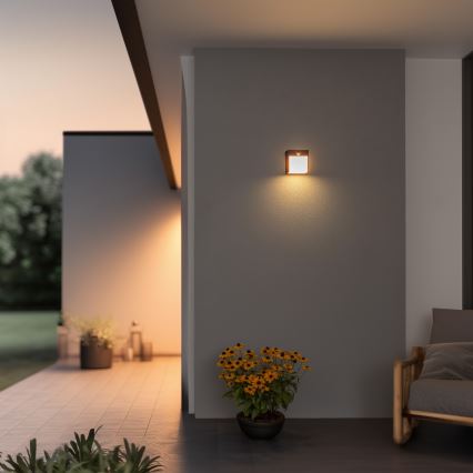 Brilagi - Aplique LED de exterior con sensor TERNI LED/12W/230V antracita IP44