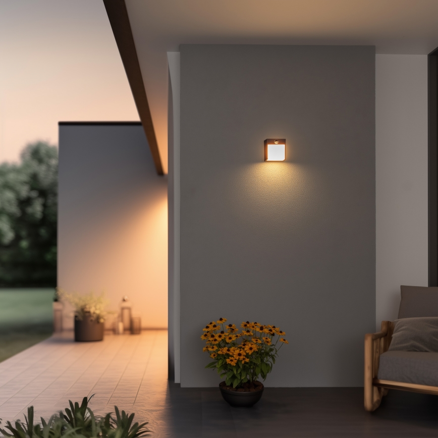 Brilagi - Aplique LED de exterior con sensor TERNI LED/12W/230V antracita IP44