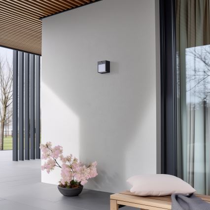 Brilagi - Aplique LED de exterior con sensor TERNI LED/12W/230V antracita IP44