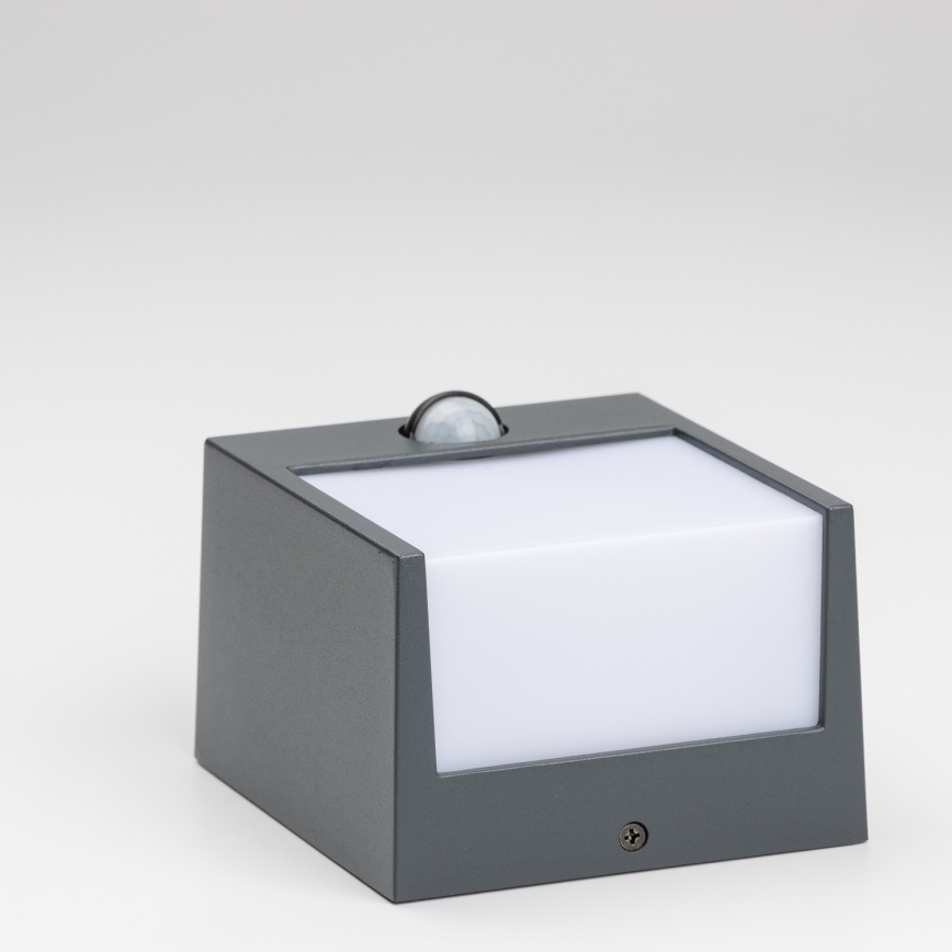 Brilagi - Aplique LED de exterior con sensor TERNI LED/12W/230V antracita IP44