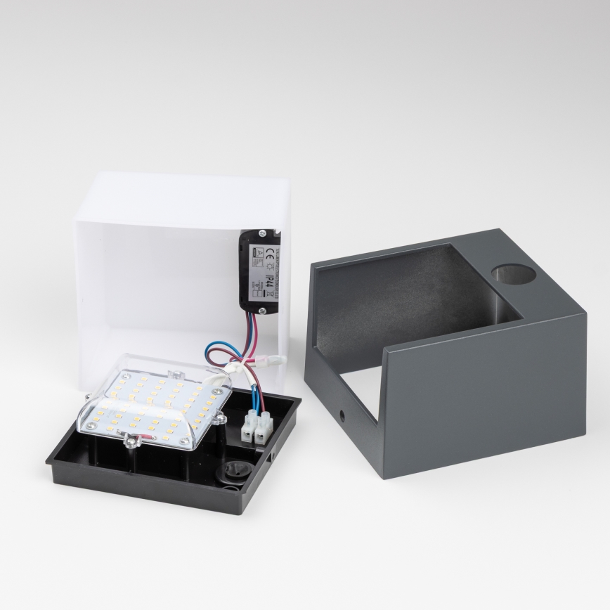 Brilagi - Aplique LED de exterior con sensor TERNI LED/12W/230V antracita IP44