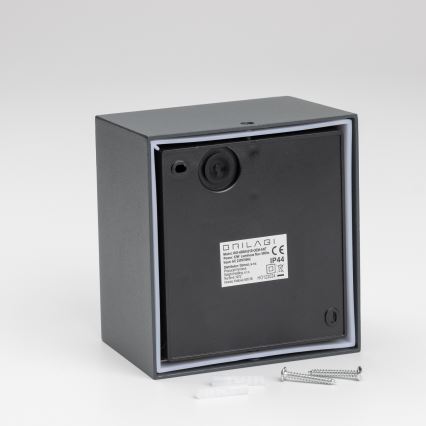 Brilagi - Aplique LED de exterior con sensor TERNI LED/12W/230V antracita IP44