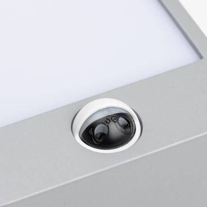 Brilagi - Aplique LED de exterior con sensor TERNI LED/12W/230V gris IP44