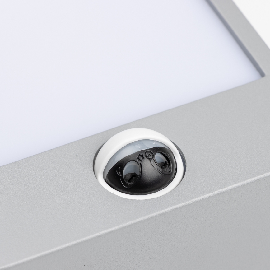 Brilagi - Aplique LED de exterior con sensor TERNI LED/12W/230V gris IP44
