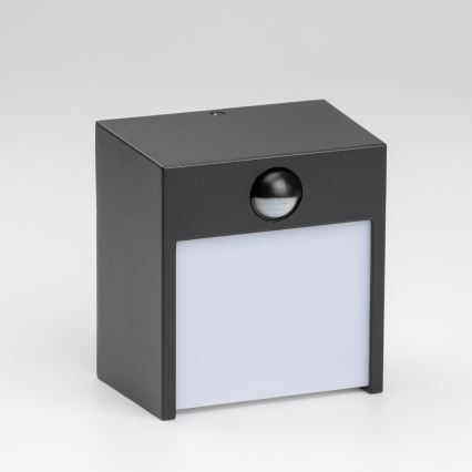 Brilagi - Aplique LED de exterior con sensor TERNI LED/12W/230V negro IP44