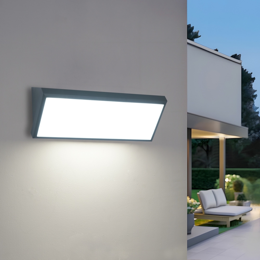 Brilagi - Aplique LED de exterior con sensor TRIANGLE LED/42W/230V, antracita, IP65