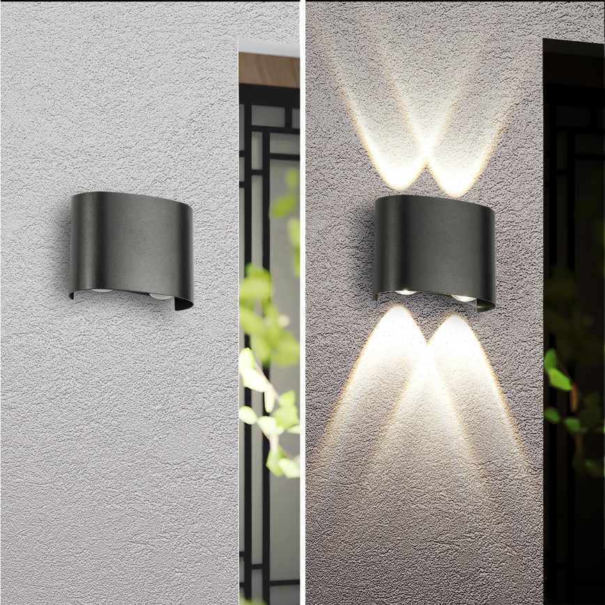 Brilagi - Aplique LED de exterior FLAREBOX LED/4W/230V negro IP65