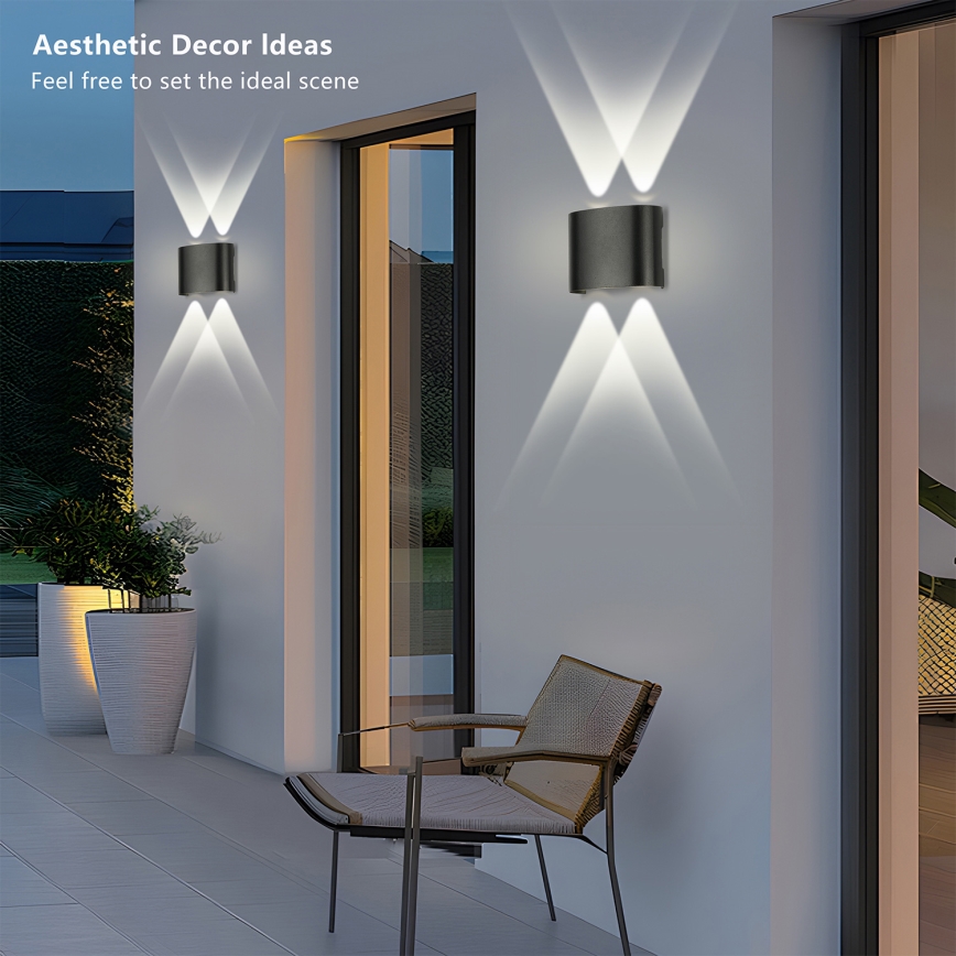 Brilagi - Aplique LED de exterior FLAREBOX LED/4W/230V negro IP65