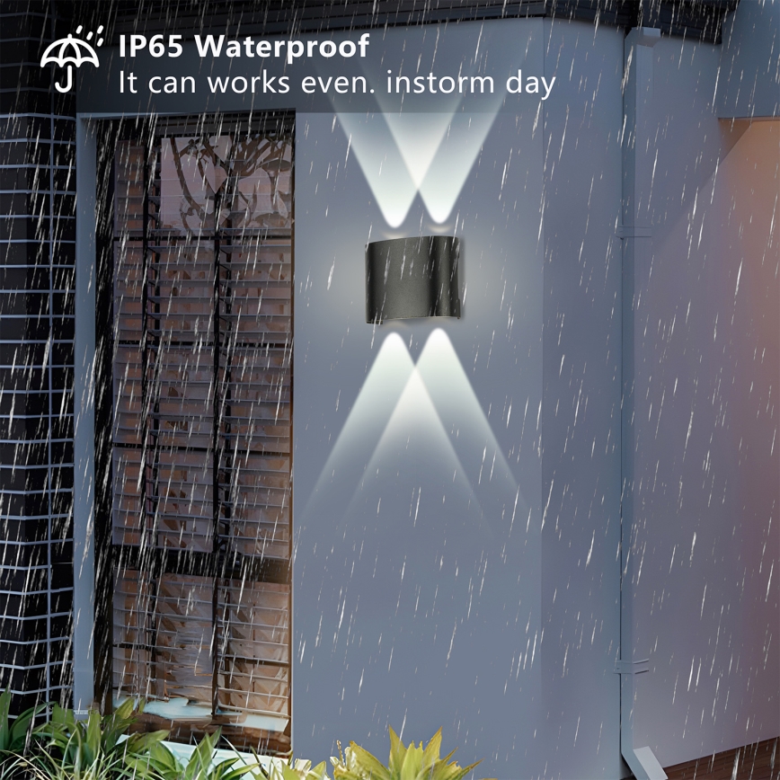Brilagi - Aplique LED de exterior FLAREBOX LED/4W/230V negro IP65