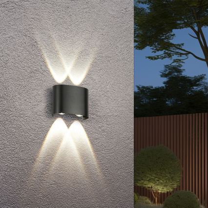 Brilagi - Aplique LED de exterior FLAREBOX LED/4W/230V negro IP65