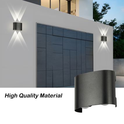 Brilagi - Aplique LED de exterior FLAREBOX LED/4W/230V negro IP65
