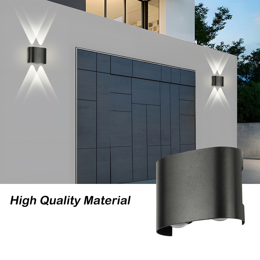 Brilagi - Aplique LED de exterior FLAREBOX LED/4W/230V negro IP65