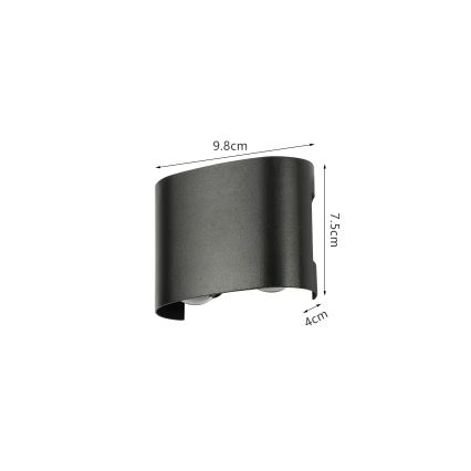 Brilagi - Aplique LED de exterior FLAREBOX LED/4W/230V negro IP65
