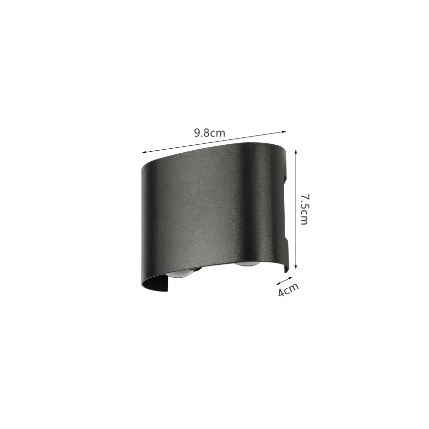 Brilagi - Aplique LED de exterior FLAREBOX LED/4W/230V negro IP65