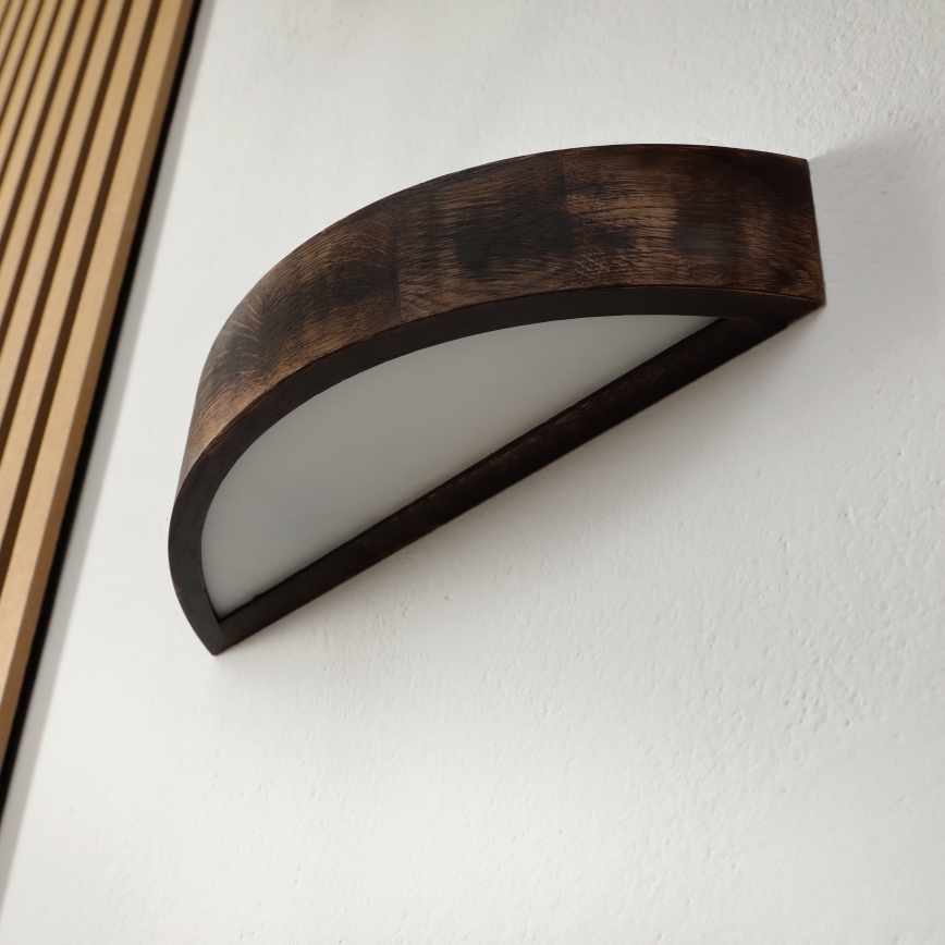 Brilagi - Aplique LED de pared CARVALHO SMOKEY 1xE27/60W/230V roble