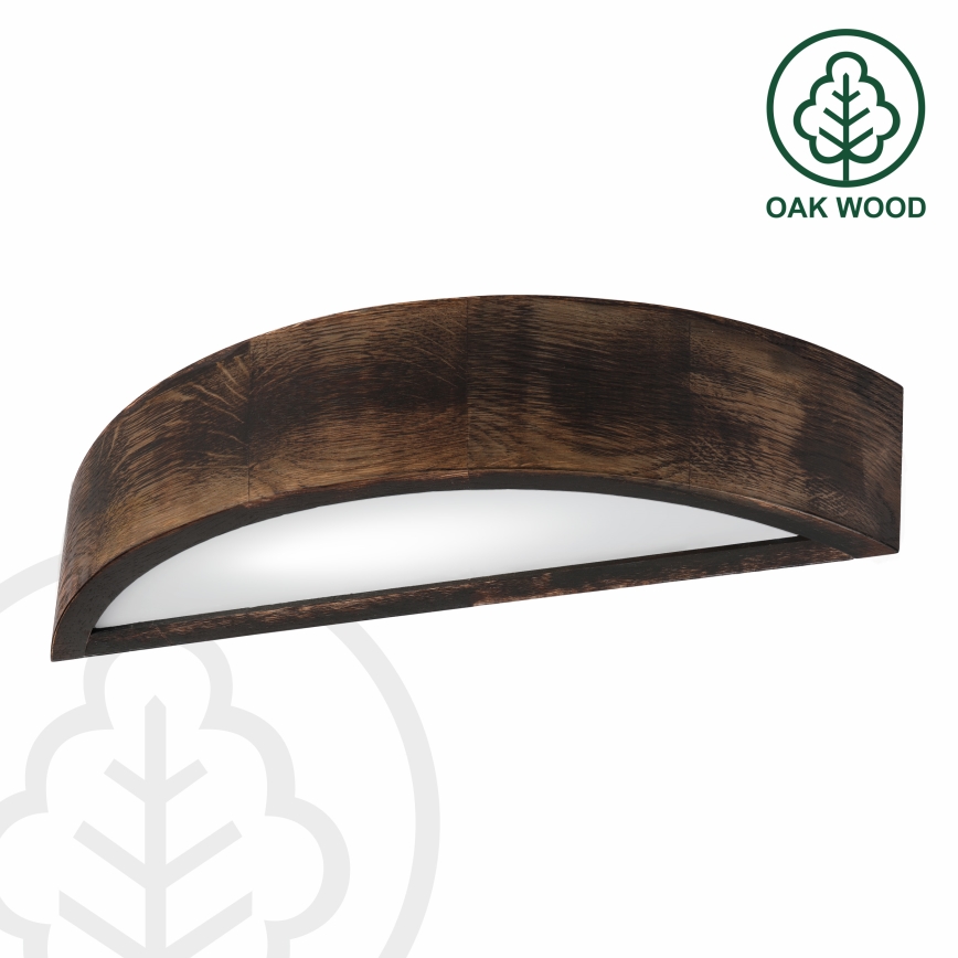 Brilagi - Aplique LED de pared CARVALHO SMOKEY 1xE27/60W/230V roble