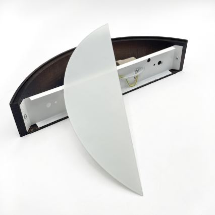 Brilagi - Aplique LED de pared CARVALHO SMOKEY 1xE27/60W/230V roble