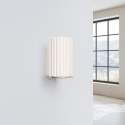 Brilagi - Aplique LED de pared CRESTO 1xGU10/10W/230V 10 cm color crema