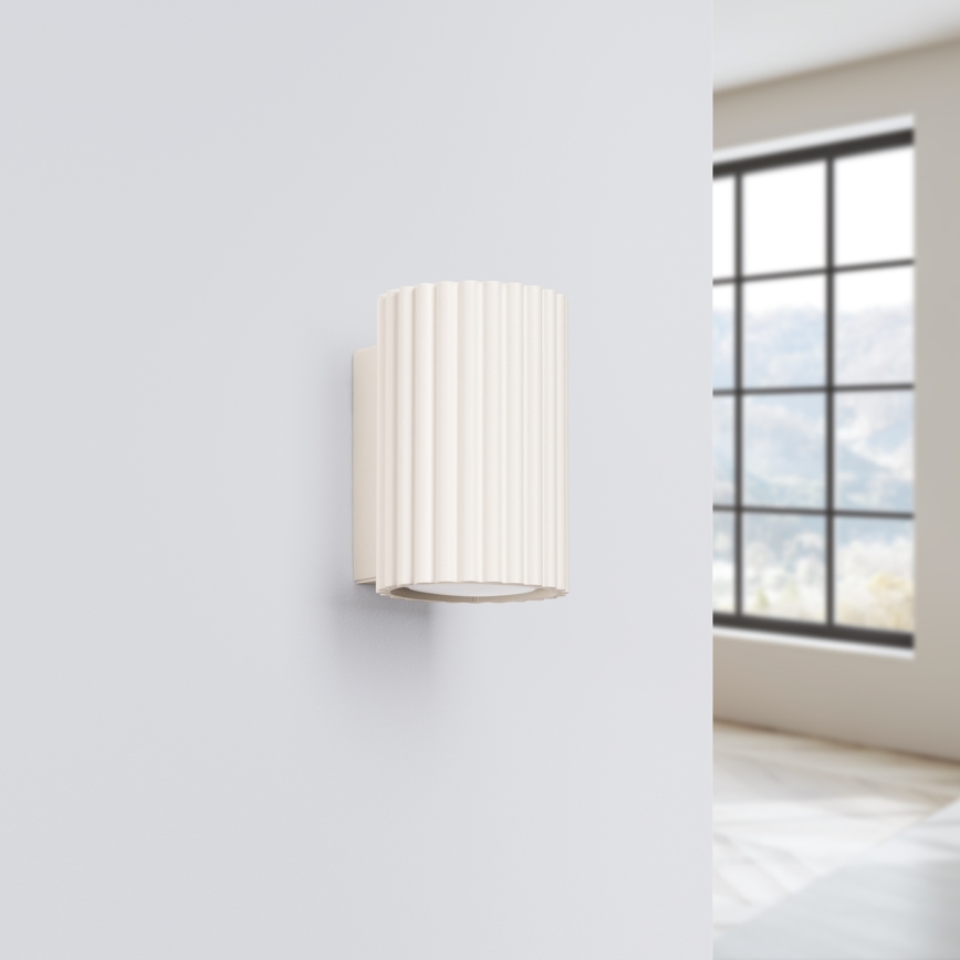 Brilagi - Aplique LED de pared CRESTO 1xGU10/10W/230V 10 cm color crema