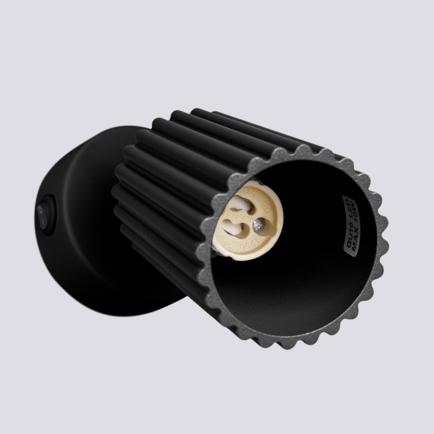 Brilagi - Aplique LED de pared CRESTO 1xGU10/10W/230V negro