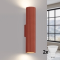 Brilagi - Aplique LED de pared CRESTO 2x GU10/10W/230V 30 cm rojo