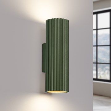 Brilagi - Aplique LED de pared CRESTO 2xGU10/10W/230V 20 cm verde
