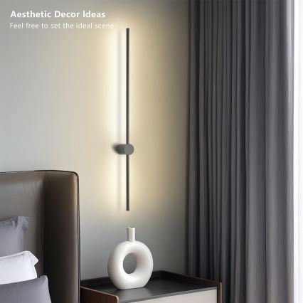 Brilagi - Aplique de pared exterior AURA LED/20W/230V 4000K IP54 97 cm antracita