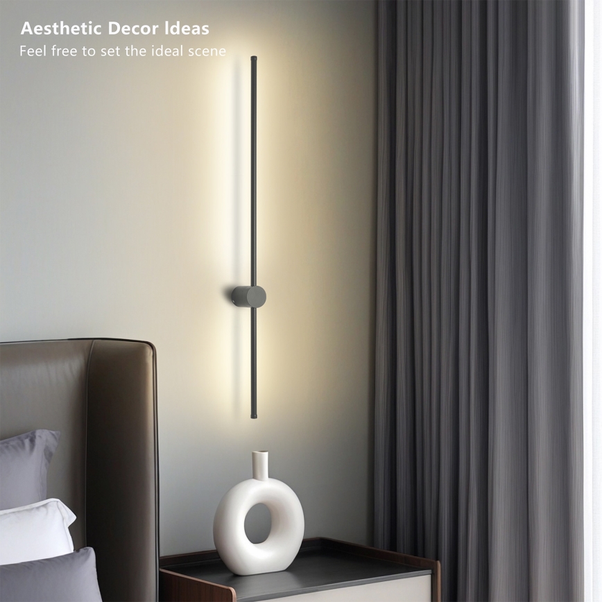 Brilagi - Aplique de pared exterior AURA LED/20W/230V 4000K IP54 97 cm antracita