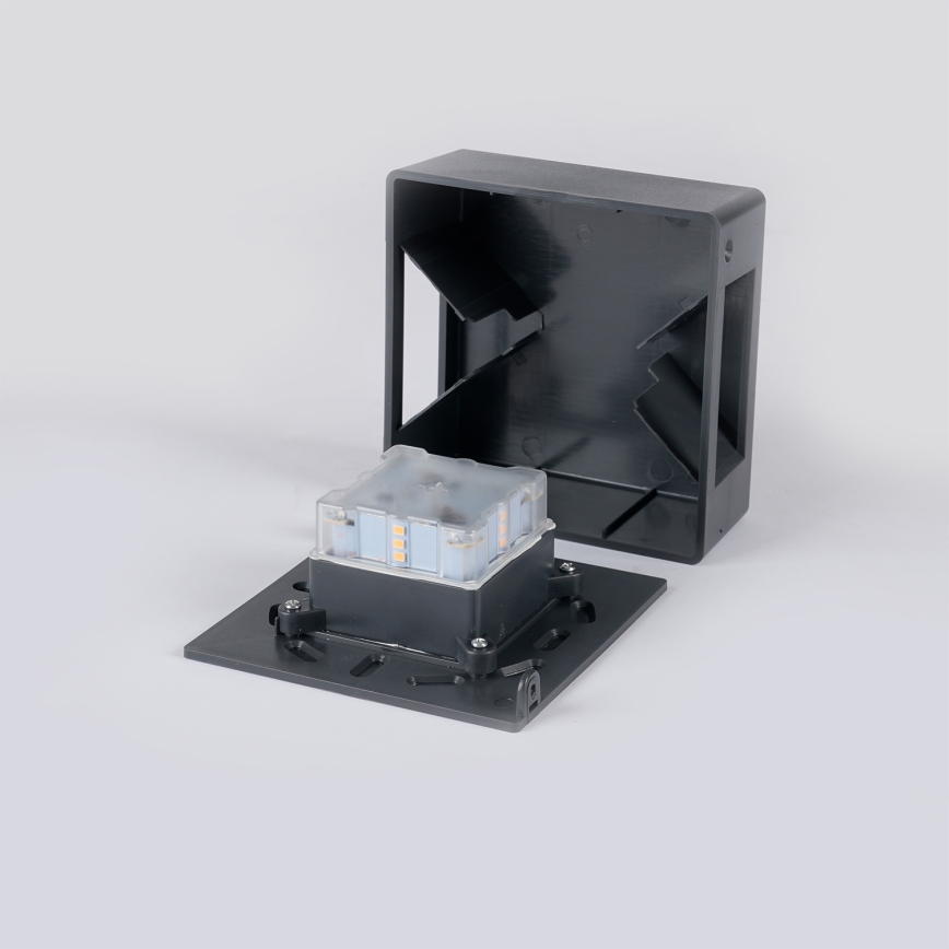 Brilagi - Aplique LED de pared exterior DOUBLERAY 6W/230V antracita IP54