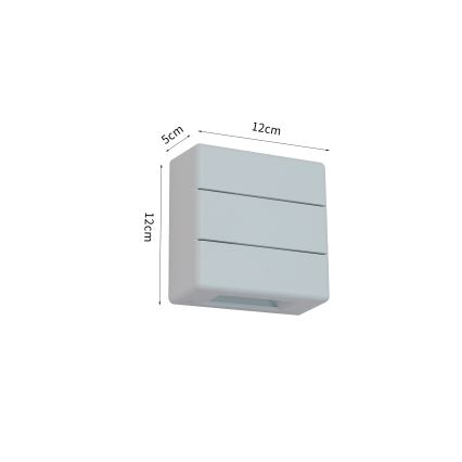 Brilagi - Aplique LED de pared exterior DOUBLERAY LINE LED/6W/230V blanco IP54