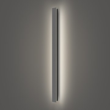 Brilagi - Aplique LED de pared exterior LINEAR LED/22W/230V 4000K IP65 100 cm antracita