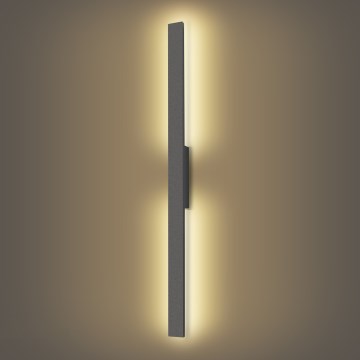 Brilagi - Aplique LED de pared exterior LUNA LED/24W/230V 3000K IP65 100 cm antracita