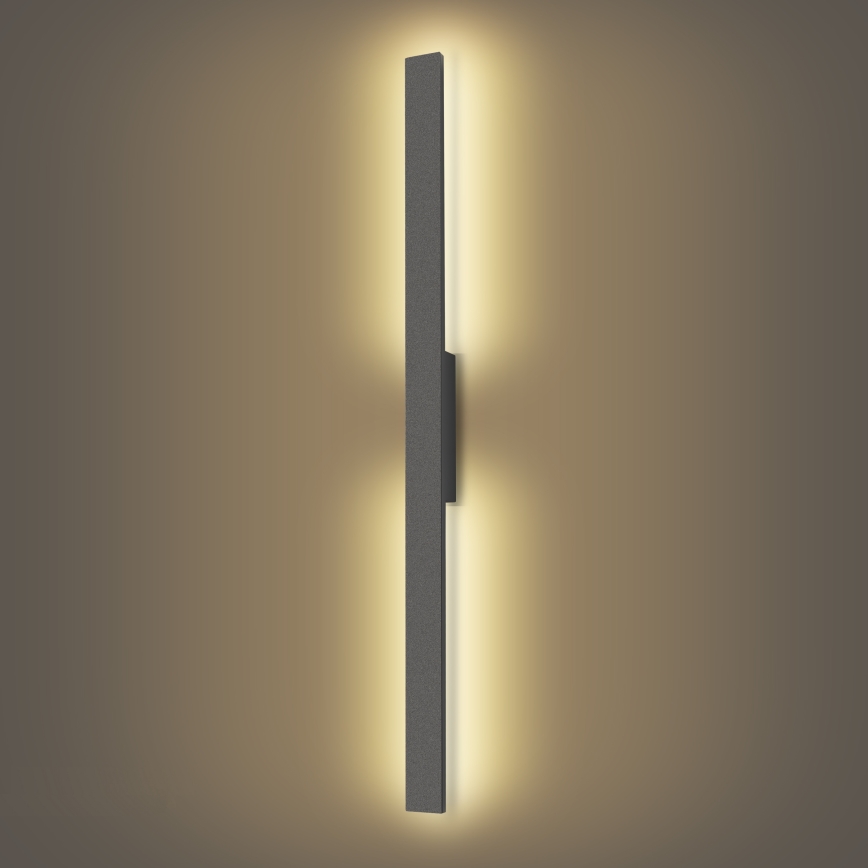 Brilagi - Aplique LED de pared exterior LUNA LED/24W/230V 3000K IP65 100 cm antracita