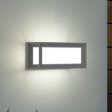 Brilagi - Aplique LED de pared exterior PARKER/12W/230V, gris, IP44