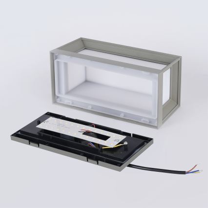 Brilagi - Aplique LED de pared exterior PARKER/12W/230V, gris, IP44