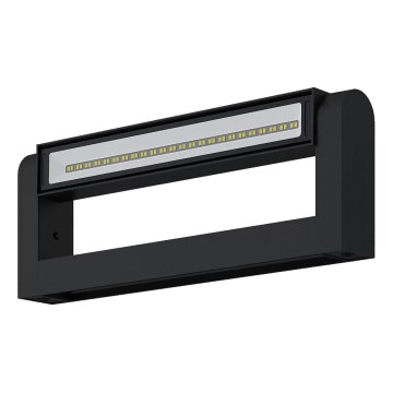 Brilagi - Aplique LED de pared exterior SALERNO LED/12W/230V 35,5 cm negro IP65