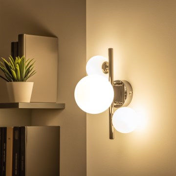 Brilagi - Aplique LED de pared MILLA 3xG9/3W/230V negro cromado/blanco