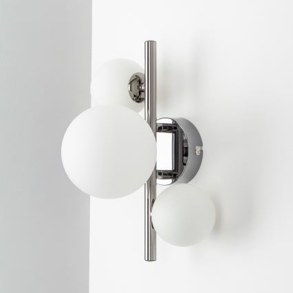 Brilagi - Aplique LED de pared MILLA 3xG9/3W/230V negro cromado/blanco