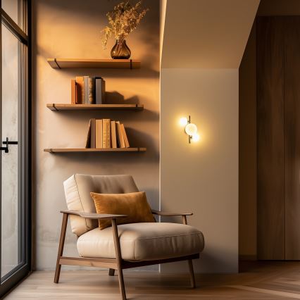 Brilagi - Aplique LED de pared MILLA 3xG9/3W/230V negro cromado/blanco