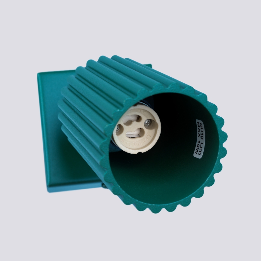 Brilagi - Aplique LED de pared orientable CRESTO 1xGU10/10W/230V turquesa