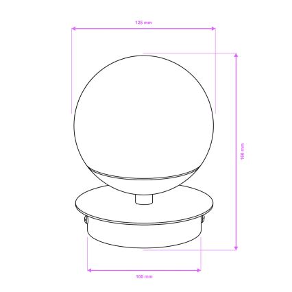 Brilagi - Aplique de pared LED para baño BALL LED/6W/230V 3000/4000/6500K IP44 negro