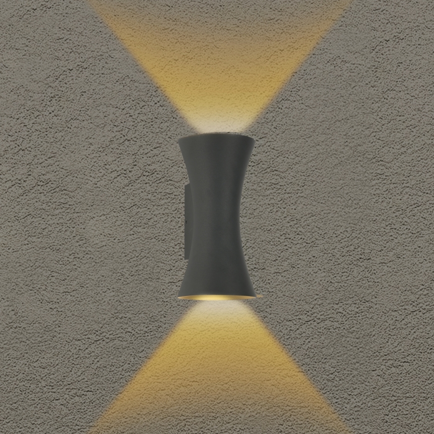 Brilagi - Aplique LED de pared para exterior BICON LED/10W/230V antracita IP44