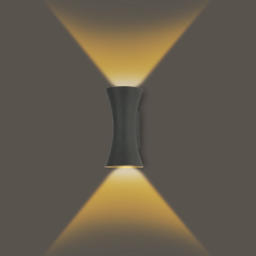 Brilagi - Aplique LED de pared para exterior BICON LED/10W/230V antracita IP44