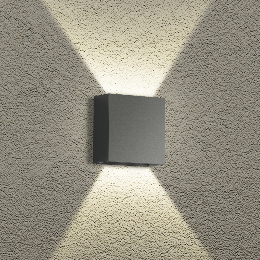 Brilagi - Aplique LED de pared para exterior DOUBLERAY LED/4W/230V antracita IP65