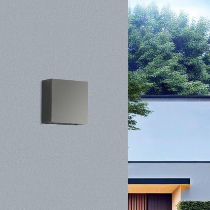 Brilagi - Aplique LED de pared para exterior DOUBLERAY LED/4W/230V antracita IP65