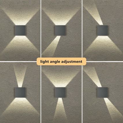 Brilagi - Aplique LED de pared para exterior DOUBLERAY LED/4W/230V antracita IP65