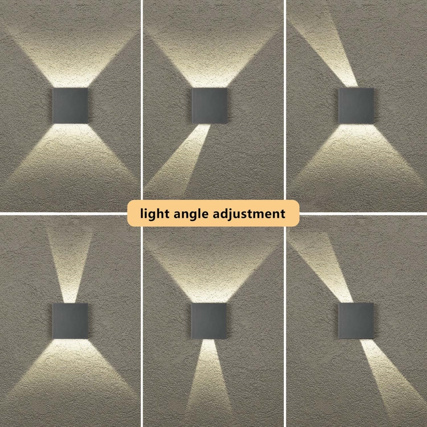 Brilagi - Aplique LED de pared para exterior DOUBLERAY LED/4W/230V antracita IP65
