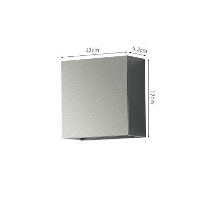Brilagi - Aplique LED de pared para exterior DOUBLERAY LED/4W/230V antracita IP65