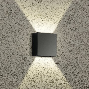 Brilagi - Aplique LED de pared para exterior DOUBLERAY LED/4W/230V negro IP65